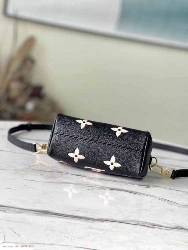 1:1 Replica Louis Vuitton LV Nano Speedy Bicolor Monogram Empreinte Leather Luxury Bag For Women M81456 - 6.3in/16cm