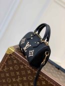1:1 Replica Louis Vuitton LV Nano Speedy Bicolor Monogram Empreinte Leather Luxury Bag For Women M81457 - 6.3in/16cm