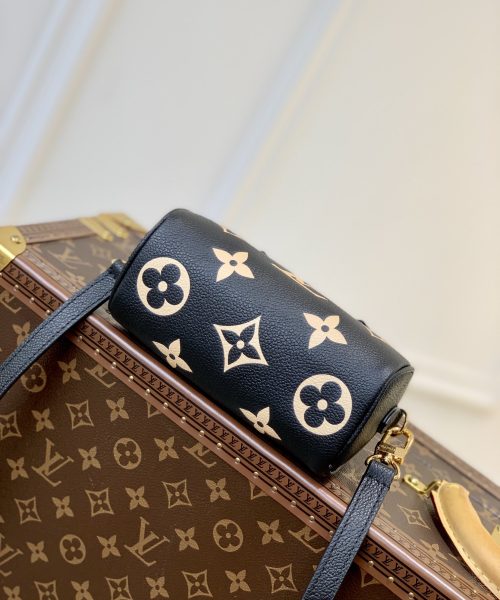 1:1 Replica Louis Vuitton LV Nano Speedy Bicolor Monogram Empreinte Leather Luxury Bag For Women M81457 - 6.3in/16cm