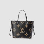 1:1 Replica Louis Vuitton LV Neverfull MM Monogram Canvas Jungle Black Luxury Bag For Women M44676 - 12.2in/31cm