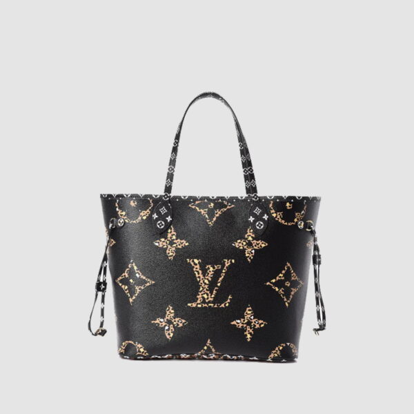 1:1 Replica Louis Vuitton LV Neverfull MM Monogram Canvas Jungle Black Luxury Bag For Women M44676 - 12.2in/31cm