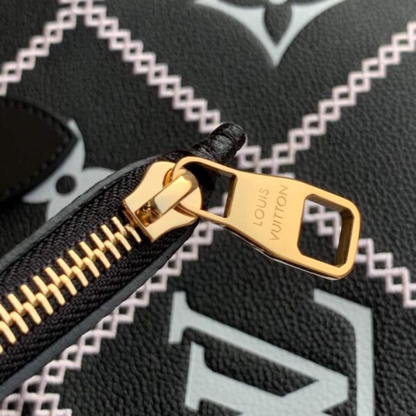 1:1 Replica Louis Vuitton LV Neverfull MM Monogram Empreinte Black Luxury Bag For Women M46040 - 12.2in/31cm