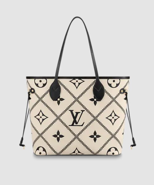 1:1 Replica Louis Vuitton LV Neverfull MM Monogram Empreinte Leather Luxury Bag For Women M46039 - 12.2in/31cm