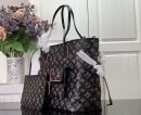1:1 Replica Louis Vuitton LV Neverfull MM White/ Black Essential Bag For Women M20921 31 cm/ 12.2 in