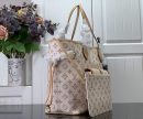 1:1 Replica Louis Vuitton LV Neverfull MM White/ Black Essential Bag For Women M20921 31 cm/ 12.2 in