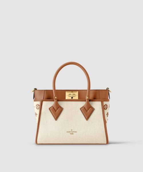 1:1 Replica Louis Vuitton LV On My Side PM High End Leather Luxury Bag For Women Caramel Brown  M59905 - 25cm/9.8 Inches
