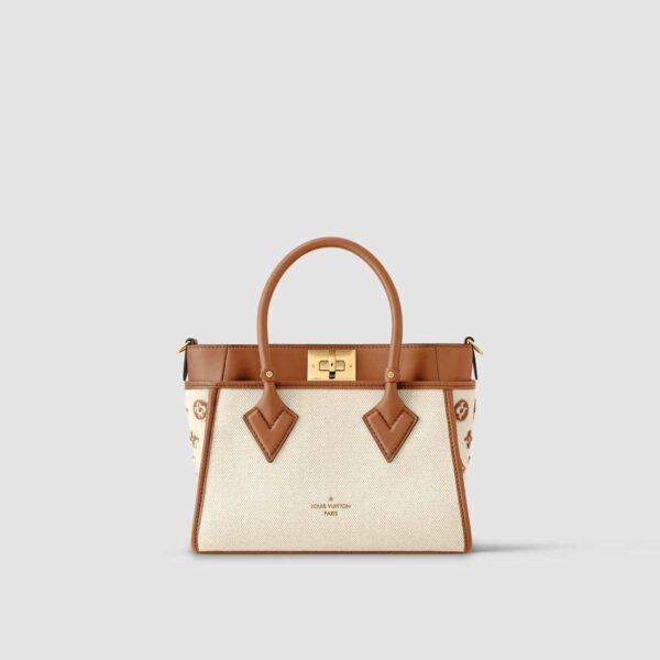 1:1 Replica Louis Vuitton LV On My Side PM High End Leather Luxury Bag For Women Caramel Brown  M59905 - 25cm/9.8 Inches