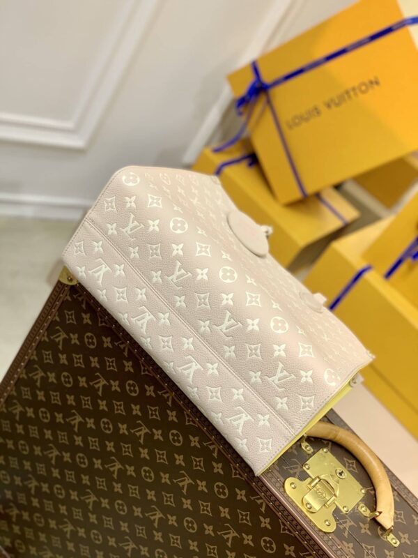1:1 Replica Louis Vuitton LV Onthego MM Monogram Empreinte Beige/ Pink/ Yellow Luxury Bag For Women M46128 - 35cm/13.8in