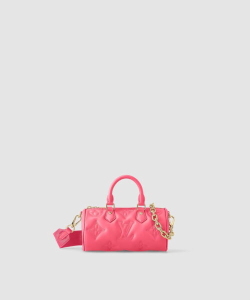 1:1 Replica Louis Vuitton LV Papillon BB Bubblegram Leather Luxury Bag For Women M59826 - 20cm