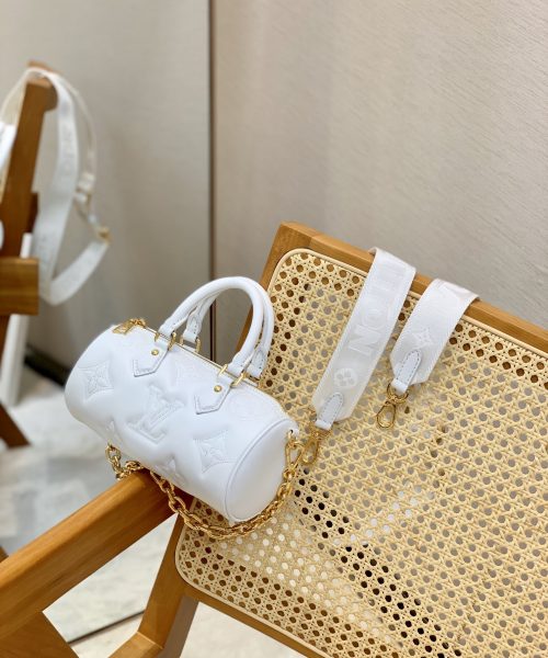 1:1 Replica Louis Vuitton LV Papillon BB Bubblegram Leather Luxury Bag For Women M59827 - 20cm