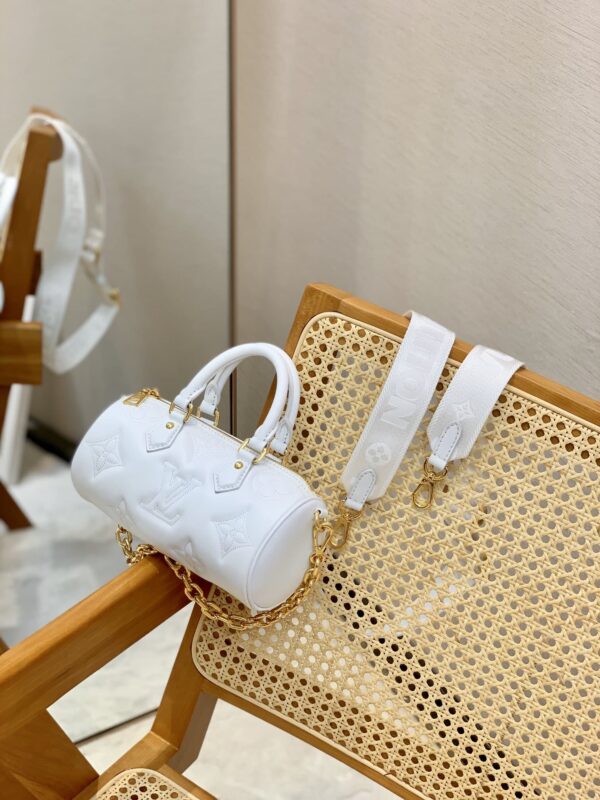 1:1 Replica Louis Vuitton LV Papillon BB Bubblegram Leather Luxury Bag For Women M59827 - 20cm