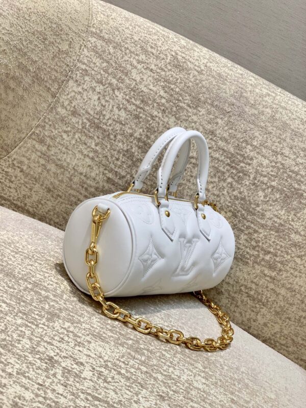 1:1 Replica Louis Vuitton LV Papillon BB Bubblegram Leather Luxury Bag For Women M59827 - 20cm