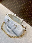 1:1 Replica Louis Vuitton LV Papillon BB Bubblegram Leather Luxury Bag For Women M59827 - 20cm