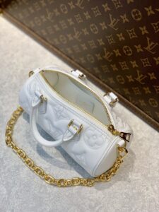 1:1 Replica Louis Vuitton LV Papillon BB Bubblegram Leather Luxury Bag For Women M59827 - 20cm