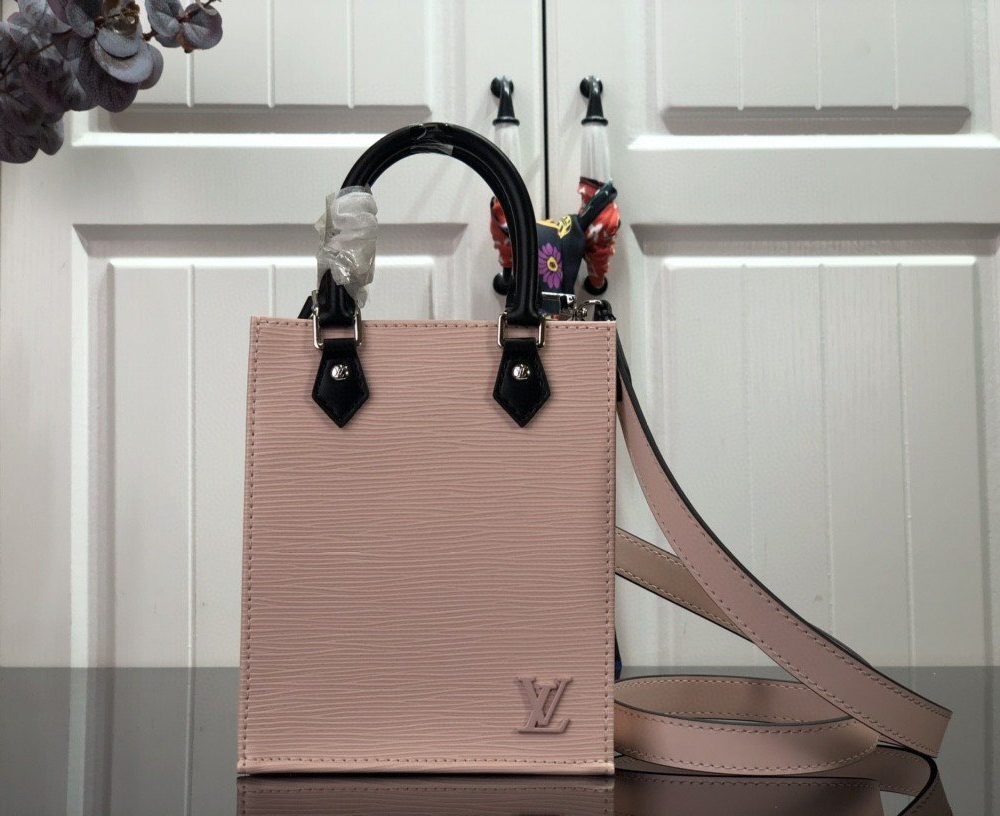 1:1 Replica Louis Vuitton LV Petit Sac Plat Light Pink/Yellow/Pink/Blue/White Essential Bag For Women 6.6in/17cm