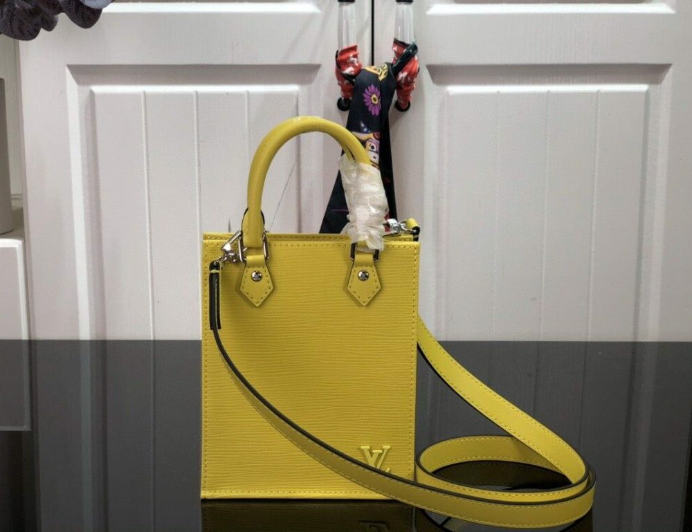 1:1 Replica Louis Vuitton LV Petit Sac Plat Light Pink/Yellow/Pink/Blue/White Essential Bag For Women 6.6in/17cm