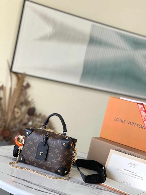 1:1 Replica Louis Vuitton LV Petite Malle Souple Monogram Canvas Luxury Bag For Women M45571 - 7.9in/20cm