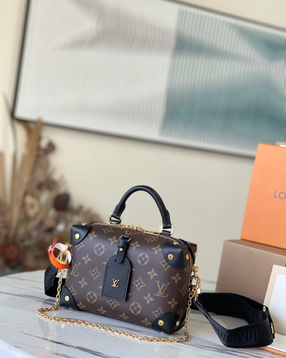 1:1 Replica Louis Vuitton LV Petite Malle Souple Monogram Canvas Luxury Bag For Women M45571 - 7.9in/20cm