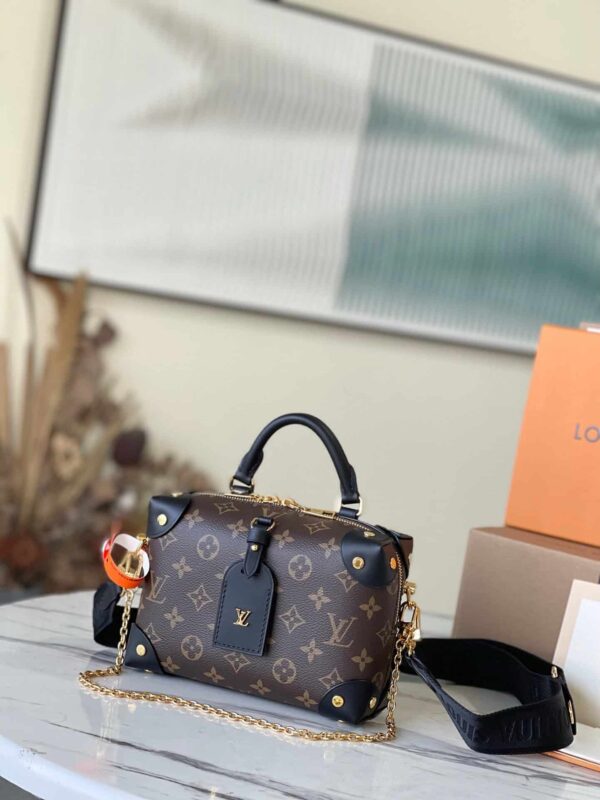 1:1 Replica Louis Vuitton LV Petite Malle Souple Monogram Canvas Luxury Bag For Women M45571 - 7.9in/20cm
