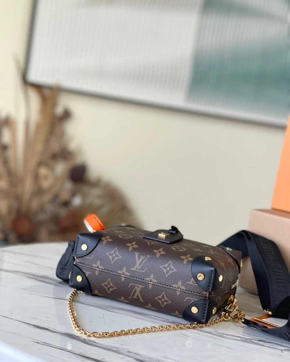 1:1 Replica Louis Vuitton LV Petite Malle Souple Monogram Canvas Luxury Bag For Women M45571 - 7.9in/20cm