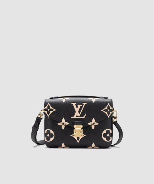 1:1 Replica Louis Vuitton LV Pochette Metis Monogram Empreinte Black Luxury Bag For Women M46028 - 9.8in/25cm