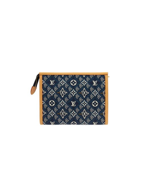 1:1 Replica Louis Vuitton LV Since 1854 Poche Toilette 26 Blue Essential Bag For Women 25 cm/ 9.8 in