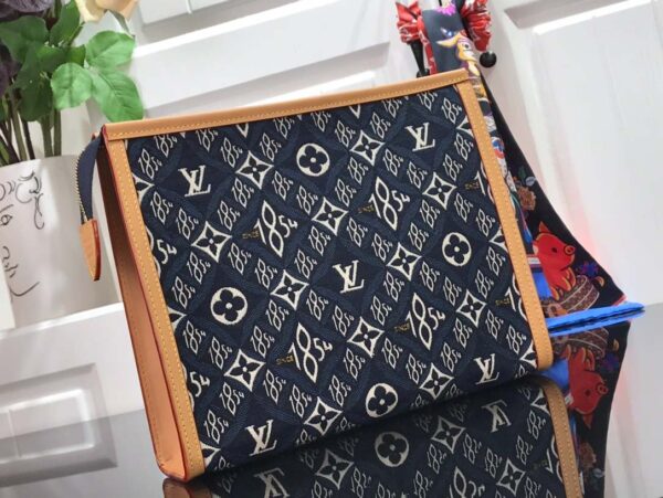1:1 Replica Louis Vuitton LV Since 1854 Poche Toilette 26 Blue Essential Bag For Women 25 cm/ 9.8 in