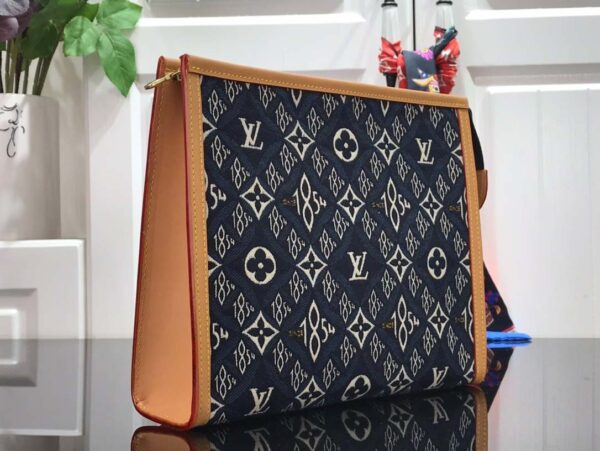 1:1 Replica Louis Vuitton LV Since 1854 Poche Toilette 26 Blue Essential Bag For Women 25 cm/ 9.8 in
