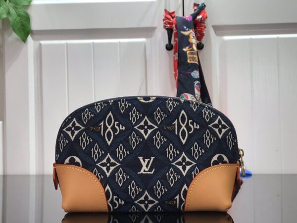 1:1 Replica Louis Vuitton LV Since 1854 Pochette Cosmetique PM Blue Essential  Bag For Women 19 cm/ 7.5 in