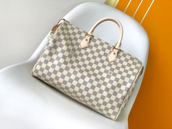 1:1 Replica Louis Vuitton LV Speedy 35 Damier Azur Canvas Luxury Bag For Women N41369 - 13.8in/35cm