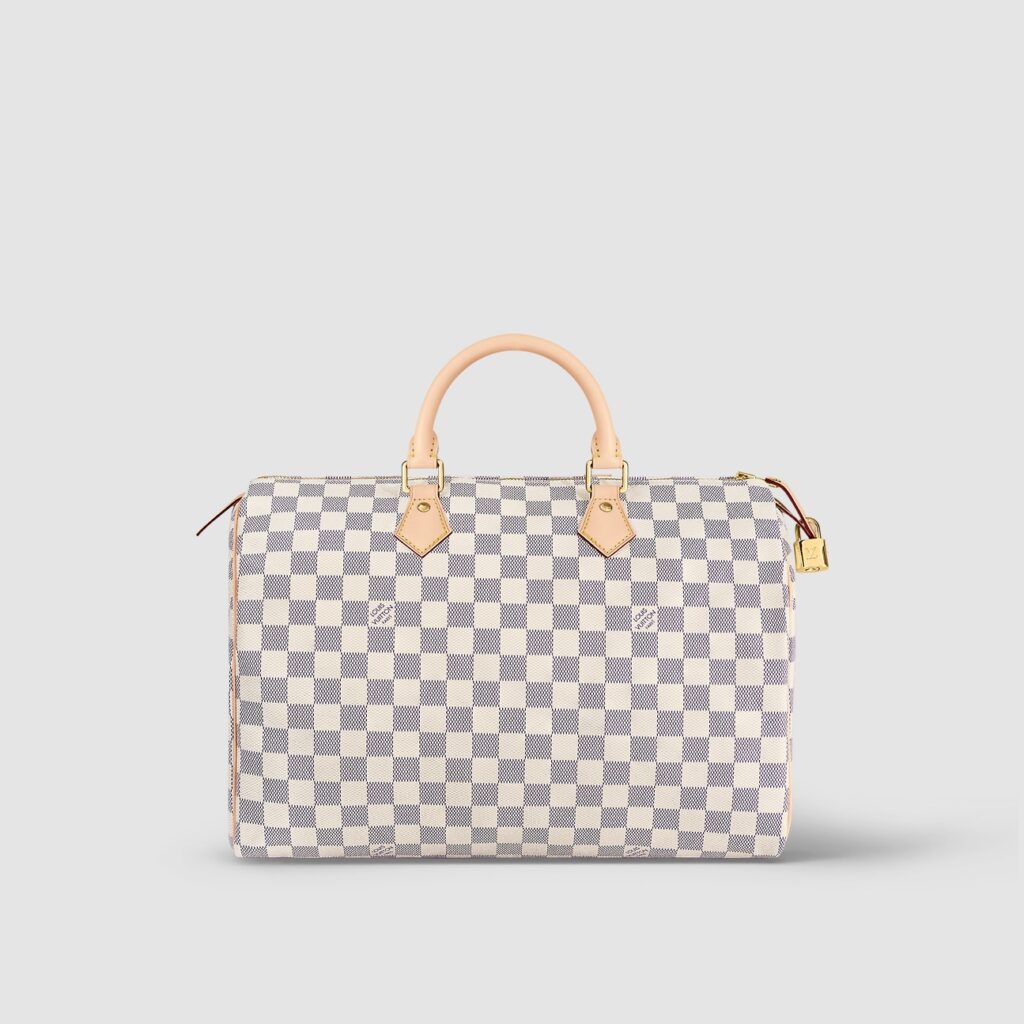 1:1 Replica Louis Vuitton LV Speedy 35 Damier Azur Canvas Luxury Bag For Women N41369 - 13.8in/35cm