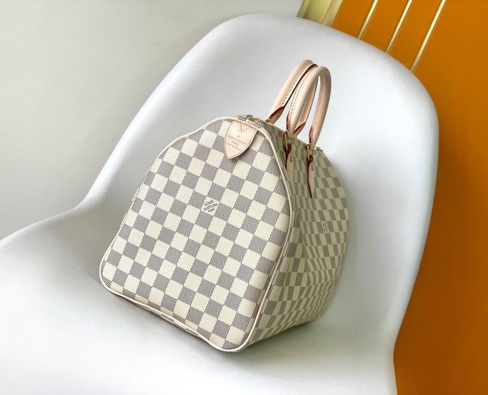 1:1 Replica Louis Vuitton LV Speedy 35 Damier Azur Canvas Luxury Bag For Women N41369 - 13.8in/35cm