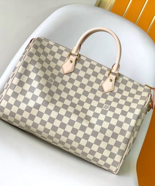 1:1 Replica Louis Vuitton LV Speedy 35 Damier Azur Canvas Luxury Bag For Women N41369 - 13.8in/35cm