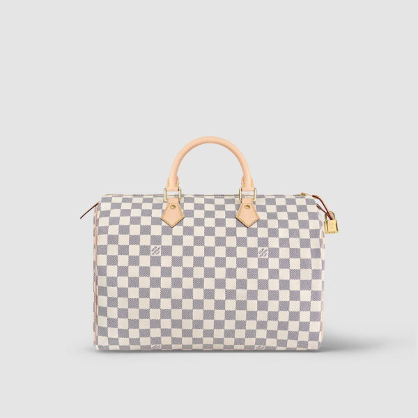 1:1 Replica Louis Vuitton LV Speedy 35 Damier Azur Canvas Luxury Bag For Women N41369 - 13.8in/35cm