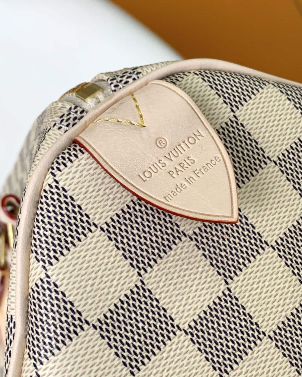 1:1 Replica Louis Vuitton LV Speedy 35 Damier Azur Canvas Luxury Bag For Women N41369 - 13.8in/35cm