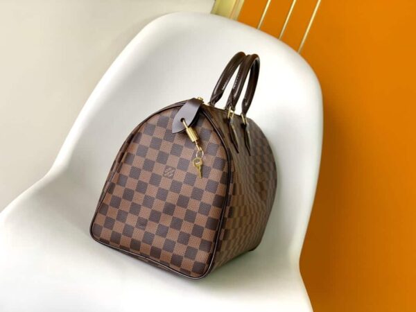 1:1 Replica Louis Vuitton LV Speedy 35 Damier Ebene Canvas Luxury Bag For Women N41363 - 13.8in/35cm
