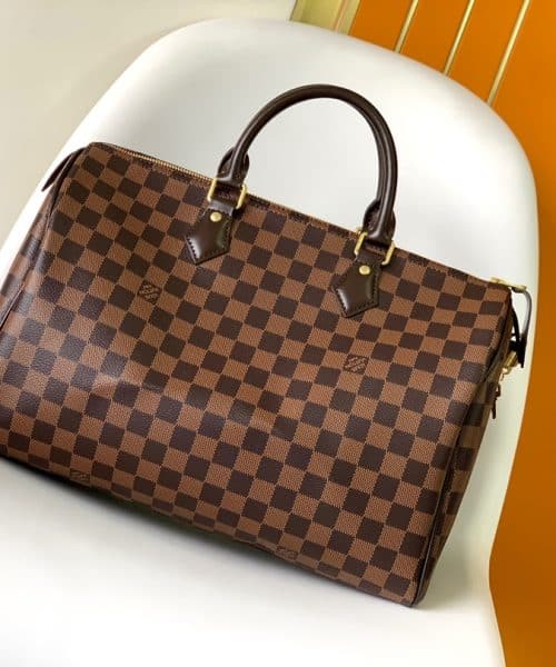 1:1 Replica Louis Vuitton LV Speedy 35 Damier Ebene Canvas Luxury Bag For Women N41363 - 13.8in/35cm