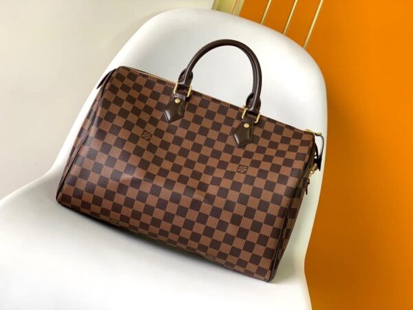 1:1 Replica Louis Vuitton LV Speedy 35 Damier Ebene Canvas Luxury Bag For Women N41363 - 13.8in/35cm