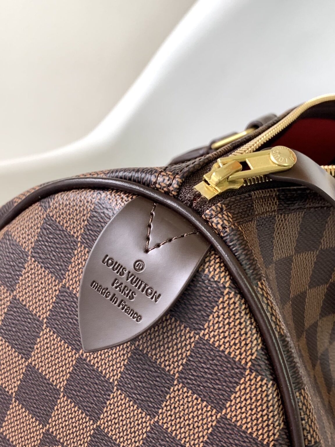 1:1 Replica Louis Vuitton LV Speedy 35 Damier Ebene Canvas Luxury Bag For Women N41363 - 13.8in/35cm - Image 8