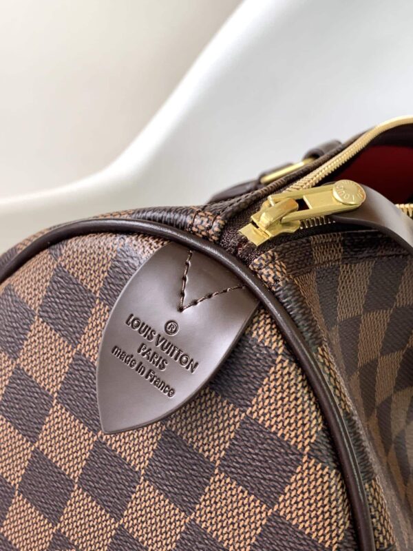 1:1 Replica Louis Vuitton LV Speedy 35 Damier Ebene Canvas Luxury Bag For Women N41363 - 13.8in/35cm
