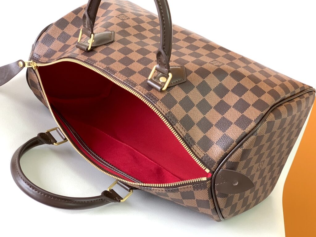1:1 Replica Louis Vuitton LV Speedy 35 Damier Ebene Canvas Luxury Bag For Women N41363 - 13.8in/35cm - Image 6