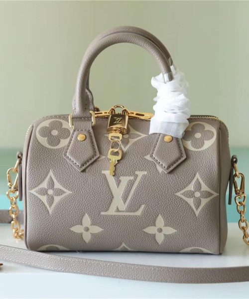 1:1 Replica Louis Vuitton LV Speedy Bandouliere 20 Beige M46575 Luxury Bag For Women‎ 8.1in/20.6cm
