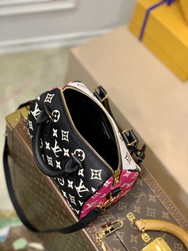 1:1 Replica Louis Vuitton LV Speedy Bandouliere 20 Monogram Empreinte Leather Exclusive Bag For Women M46088 - 20.5cm/ 8.1in