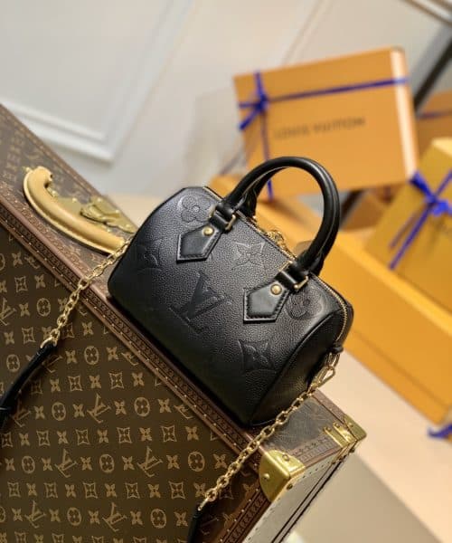 1:1 Replica Louis Vuitton LV Speedy Bandoulière 20 Monogram Empreinte Leather Exclusive Bag For Women M58953 - 7.8in/ 20cm