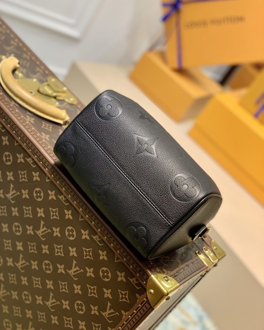 1:1 Replica Louis Vuitton LV Speedy Bandoulière 20 Monogram Empreinte Leather Exclusive Bag For Women M58953 - 7.8in/ 20cm