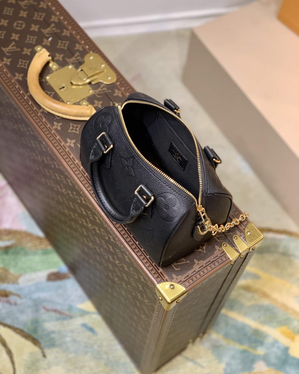 1:1 Replica Louis Vuitton LV Speedy Bandoulière 20 Monogram Empreinte Leather Exclusive Bag For Women M58953 - 7.8in/ 20cm