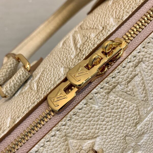 1:1 Replica Louis Vuitton LV Speedy Bandouliere 20 Monogram Empreinte Pale Beige Luxury Bag For Women M46163 - 20.5cm/8.1in