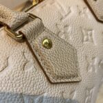 1:1 Replica Louis Vuitton LV Speedy Bandouliere 20 Monogram Empreinte Pale Beige Luxury Bag For Women M46163 - 20.5cm/8.1in
