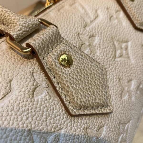 1:1 Replica Louis Vuitton LV Speedy Bandouliere 20 Monogram Empreinte Pale Beige Luxury Bag For Women M46163 - 20.5cm/8.1in
