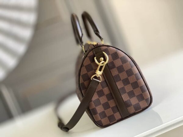 1:1 Replica Louis Vuitton LV Speedy Bandoulière 25 Damier Ebene Canvas Luxury Bag For Women N41368 - 9.8in/25cm